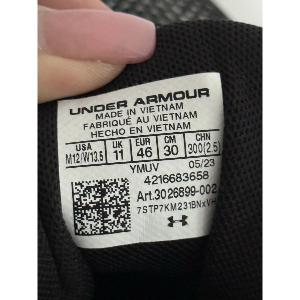 UNDER ARMOUR New Men's Black Gold Curry HOVR Splash 3 Sneakers 3026899-002 Sz 12 - Picture 9 of 9
